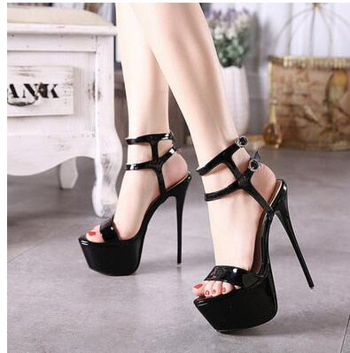 Ankle Strap Platform 16cm Sequined Gladiator Stiletto Sandals