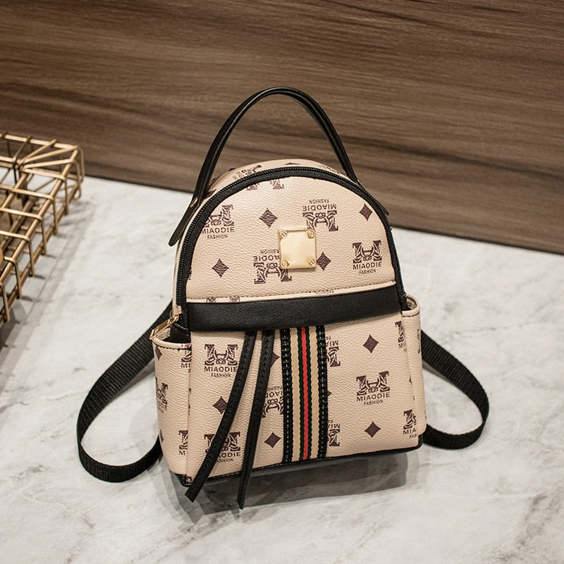 Ladies PU Leather Large Replica Backpacks