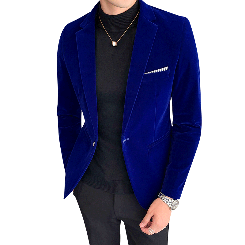 Men's Velvet Dress Business Suit Blazer to 5X