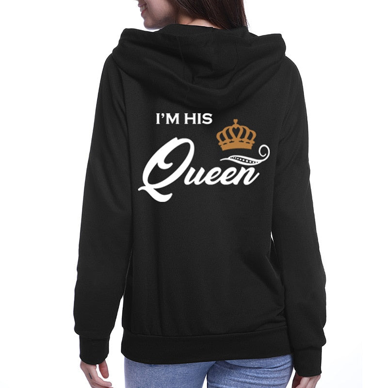 Her King/His Queen Couple Matching Hoodies