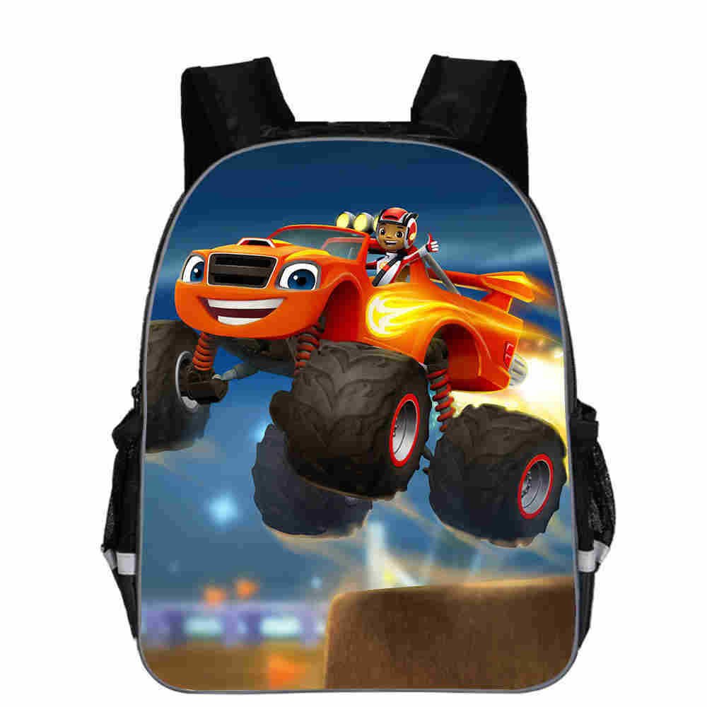 Teenager Cartoon Blaze And The Monster Machine Print Backpack Boys School Bags Primary Backpack Schoolbags for Boys Mochilas