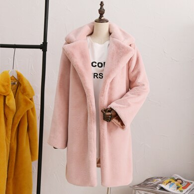 Long Sleeve Faux Fur Coats