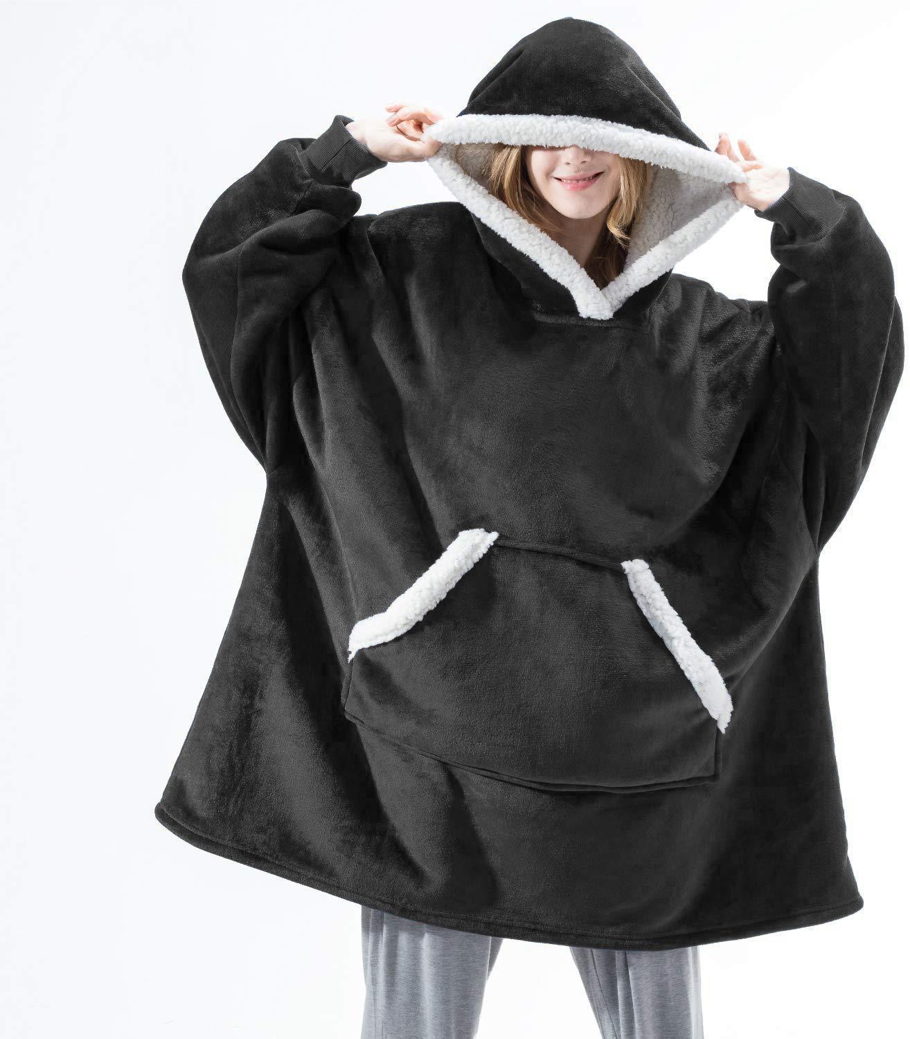 Oversized Hoodie Blanket w/ Sleeves