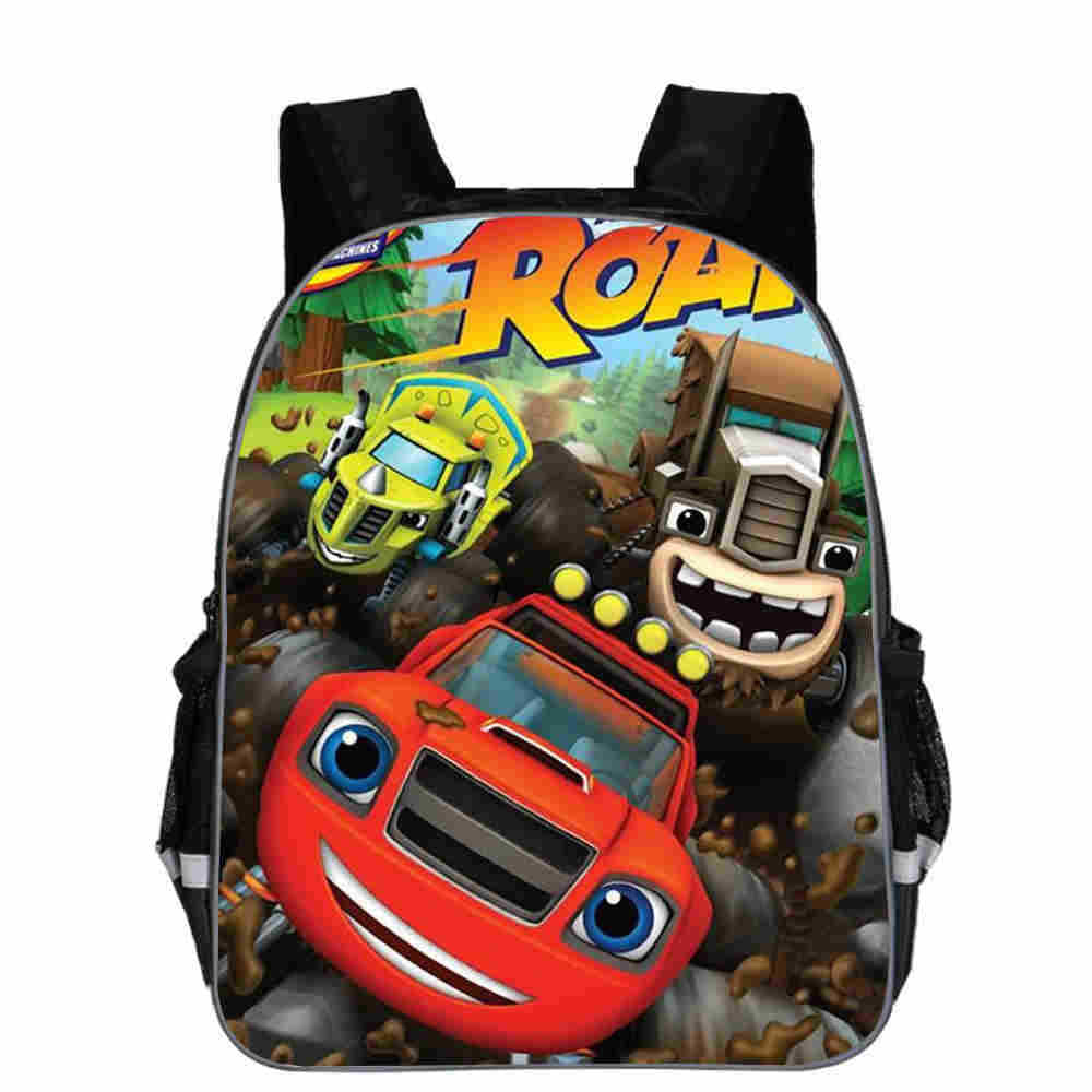 Teenager Cartoon Blaze And The Monster Machine Print Backpack Boys School Bags Primary Backpack Schoolbags for Boys Mochilas