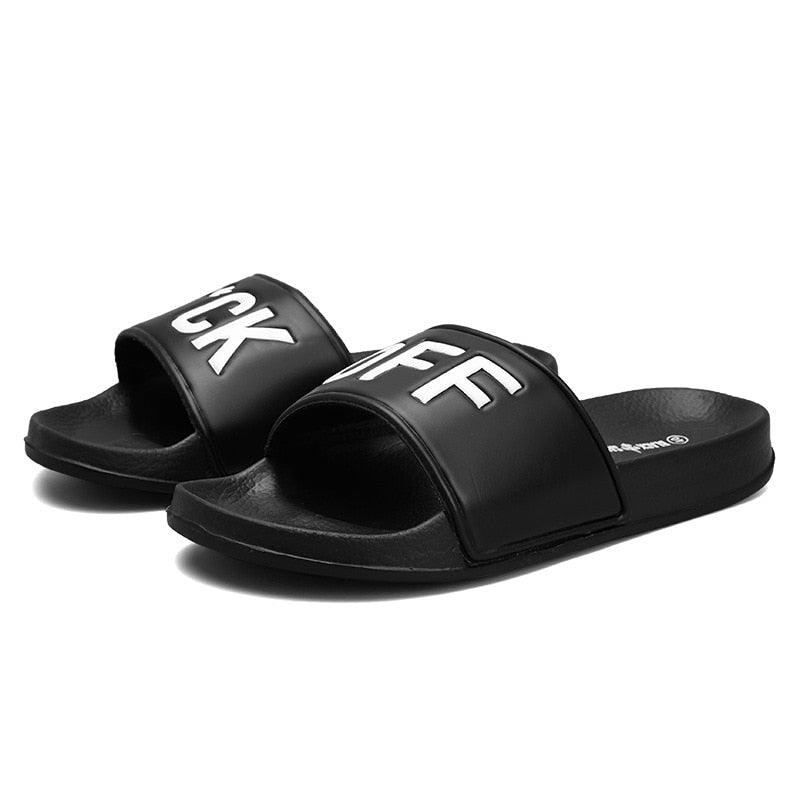 F*CK OFF/SHUT UP Men's Flip Flop Slides