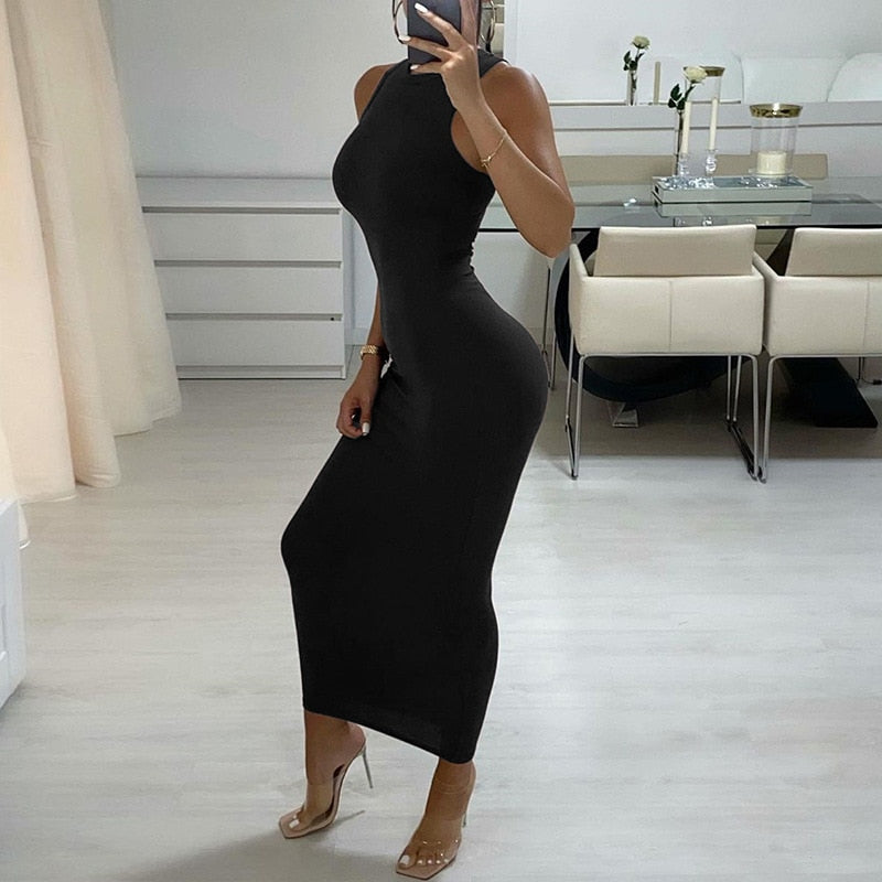 Ribbed Knitted Bodycon Wrap Dress