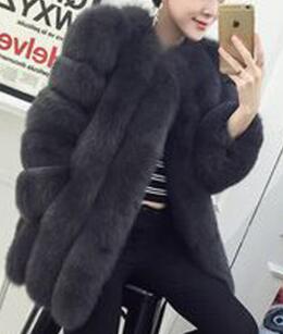 Faux Fur Long Ladies Winter Coat Plus to 4X