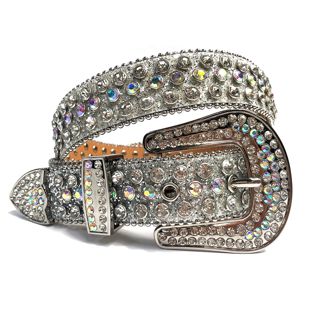 Unisex Bling Western Rhinestones Belt