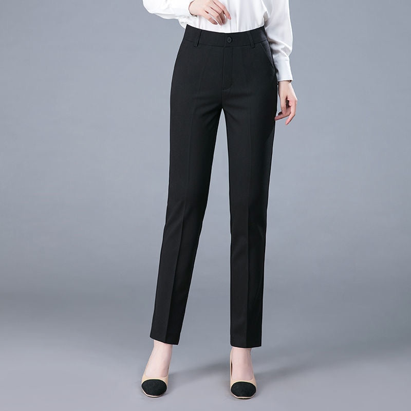 Solid Straight Ladies Office Trouser Slacks