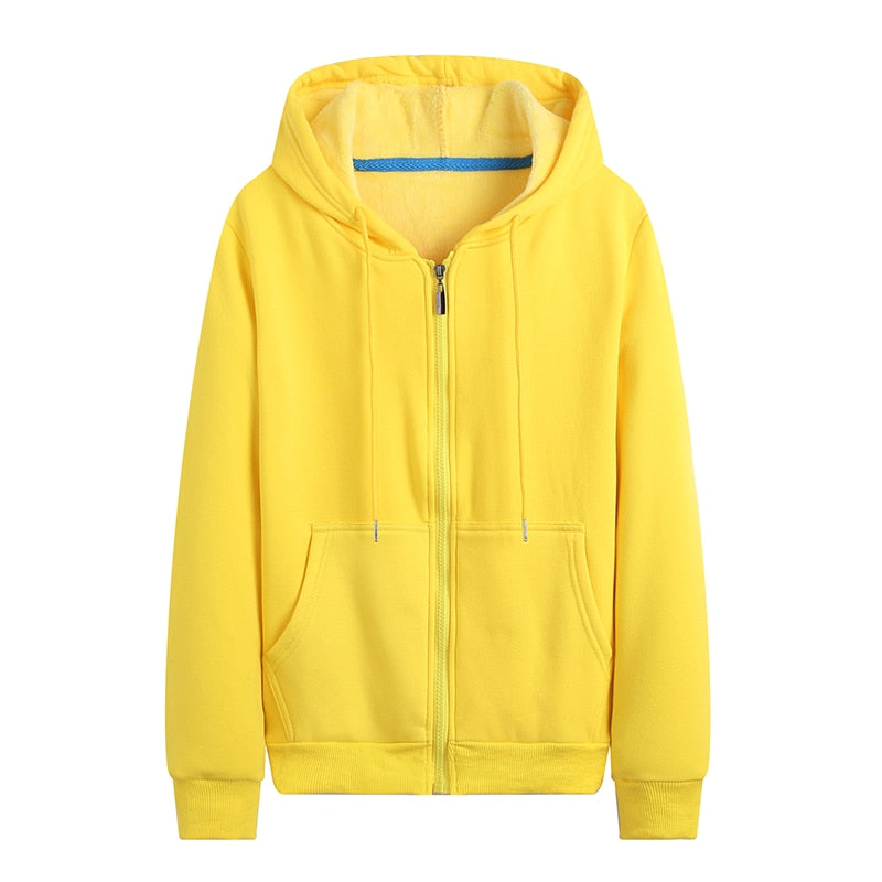 Zipper Long Sleeve Pocket Pullover Hoodie/Sweatshirt