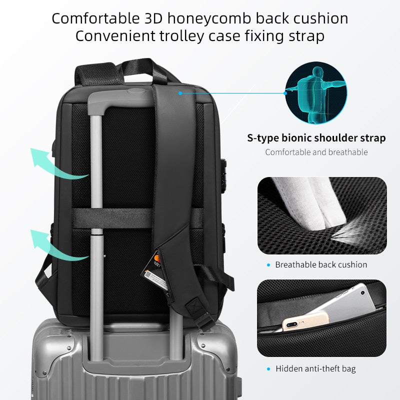 Laptop Anti-theft Waterproof USB Charging Backpack