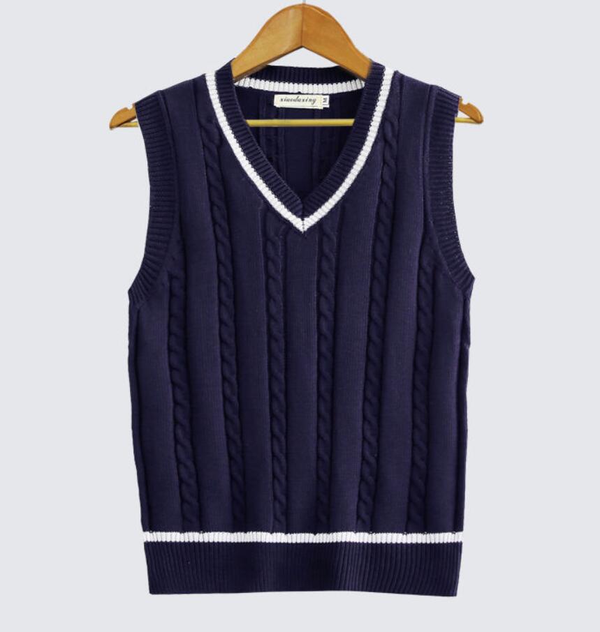 Men's Velvet V-Neck Striped Prep Sweater Vest