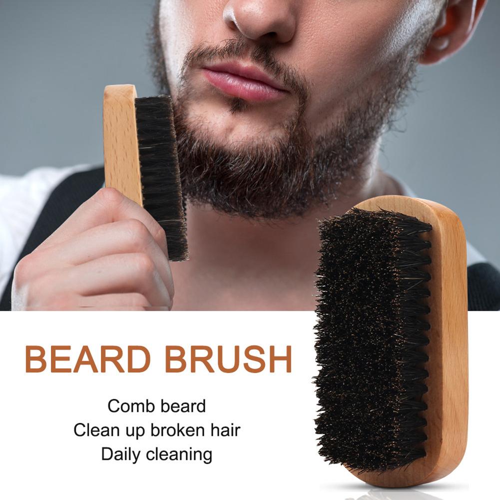 Men Beard Kit Styling Tool Beard Essence Oil Comb Brush With Apron Cloth Moustache Balm Moisturizing Wax Styling Beard Care Set