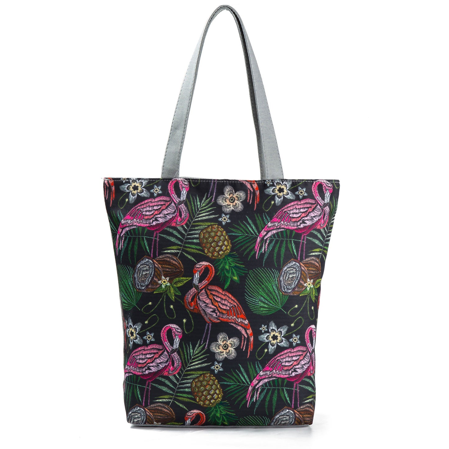 Floral Print Women Shoulder Canvas Shopping Tote Bag