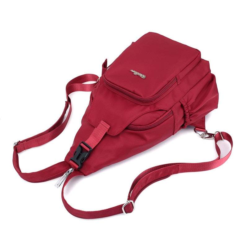 Women's Multi-Function Waterproof Nylon Laptop Pocket Backpack