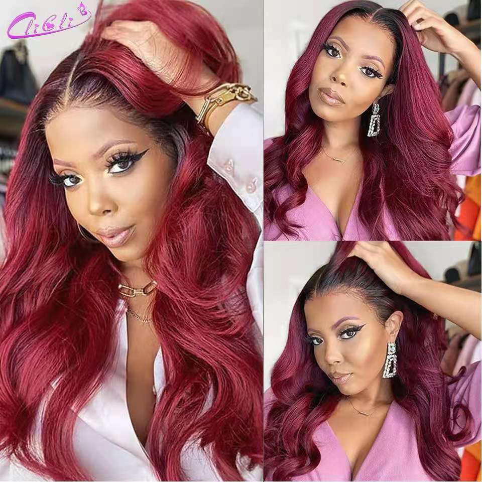 Ombre Brazilian Body Wave Lacefront HD 100% Human Hair Wig