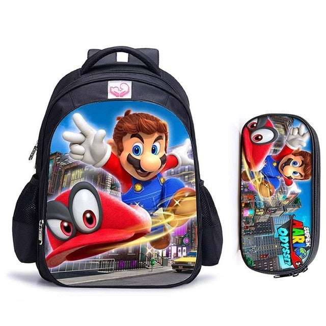 Cartoon Game Book Backpack Daily School Kids Backpacks