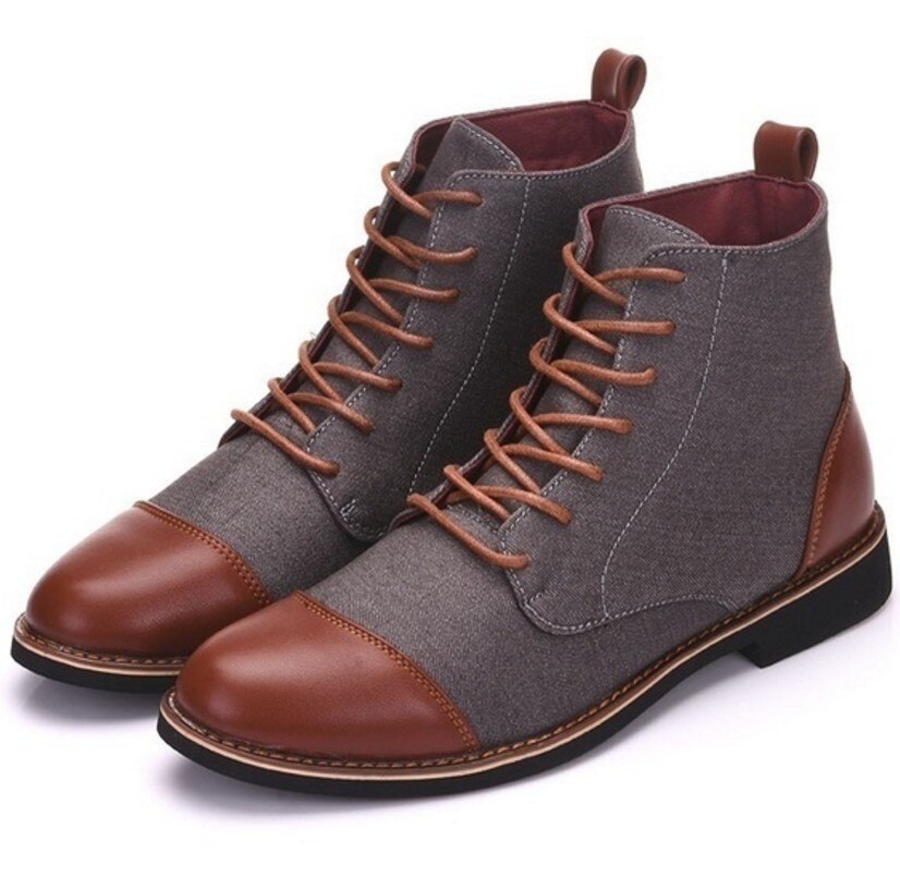 Men's Oxford Lace Up Ankle Boots