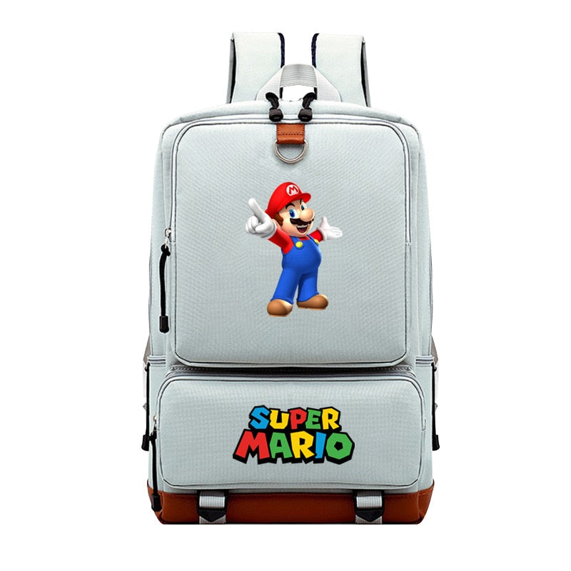 Super Mario Brothers backpack Women Men Canvas Backpack School Bag for Teens Students Travel Rucksack Laptop Backpack