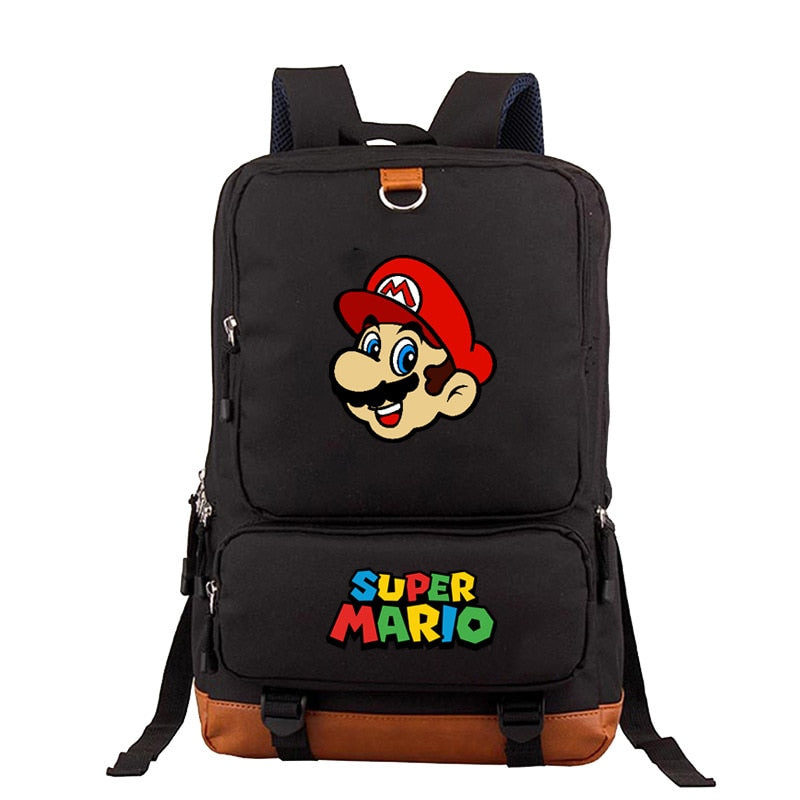 Super Mario Brothers backpack Women Men Canvas Backpack School Bag for Teens Students Travel Rucksack Laptop Backpack