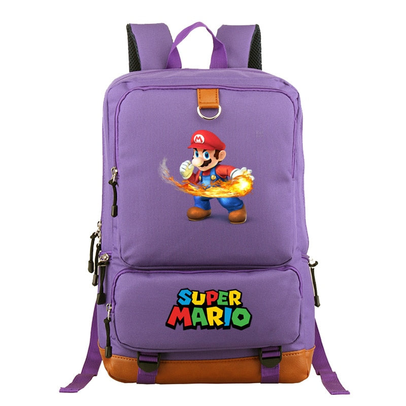 Super Mario Brothers backpack Women Men Canvas Backpack School Bag for Teens Students Travel Rucksack Laptop Backpack