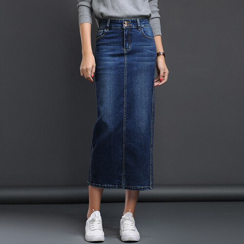 Ladies Long Demin Jean Skirts