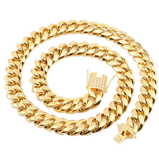 Box Lock Heavy Gold Chain