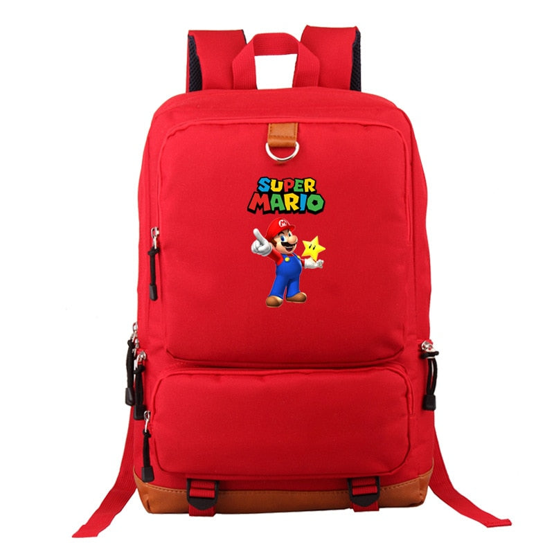 Super Mario Brothers backpack Women Men Canvas Backpack School Bag for Teens Students Travel Rucksack Laptop Backpack