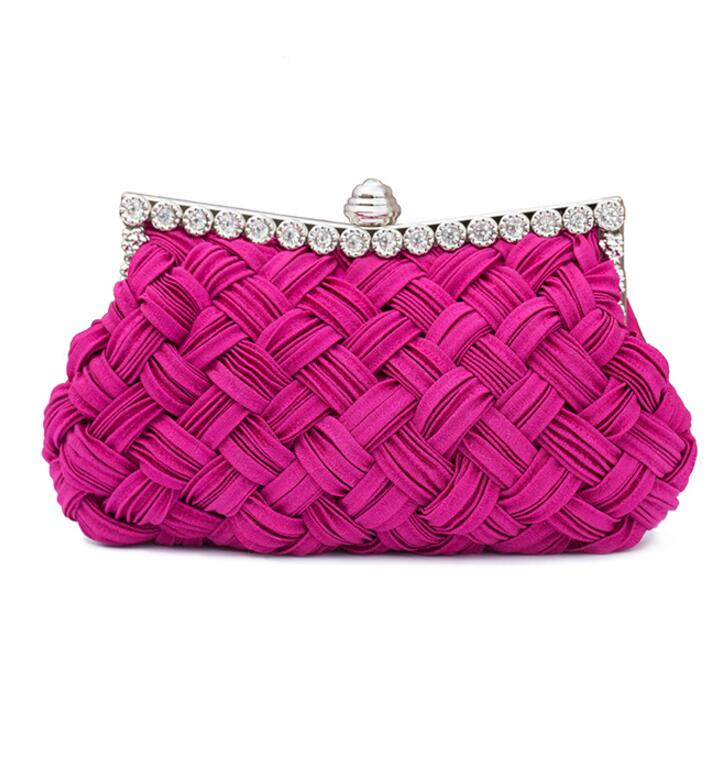 Silk Weave Evening Clutch Purse