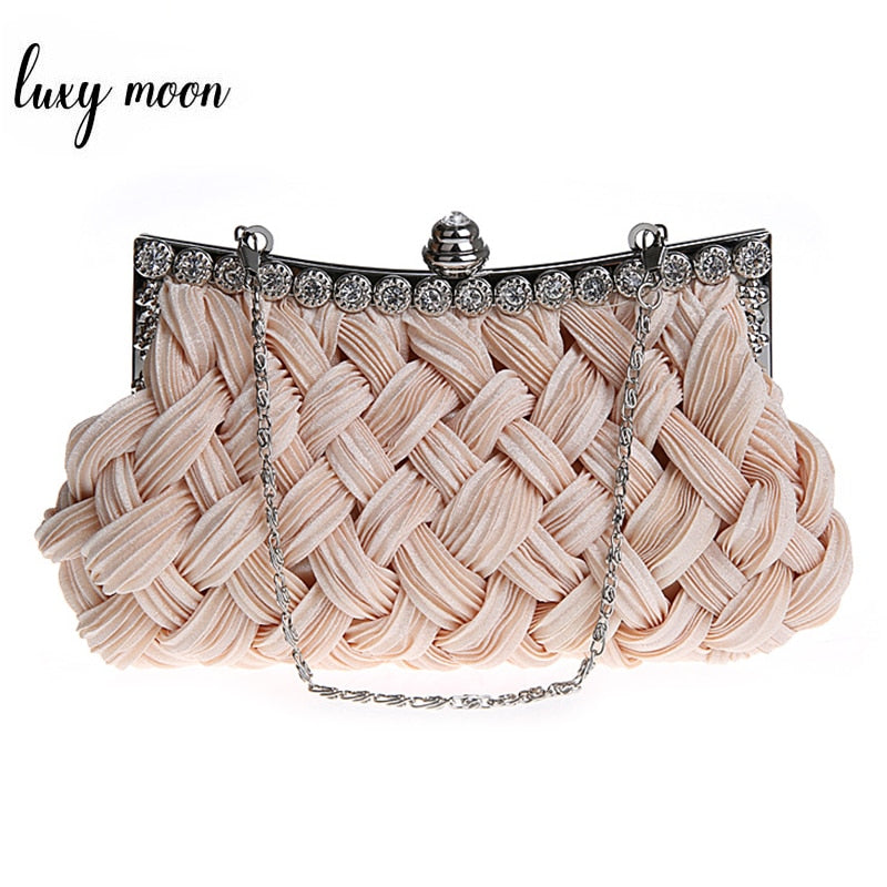 Silk Weave Evening Clutch Purse