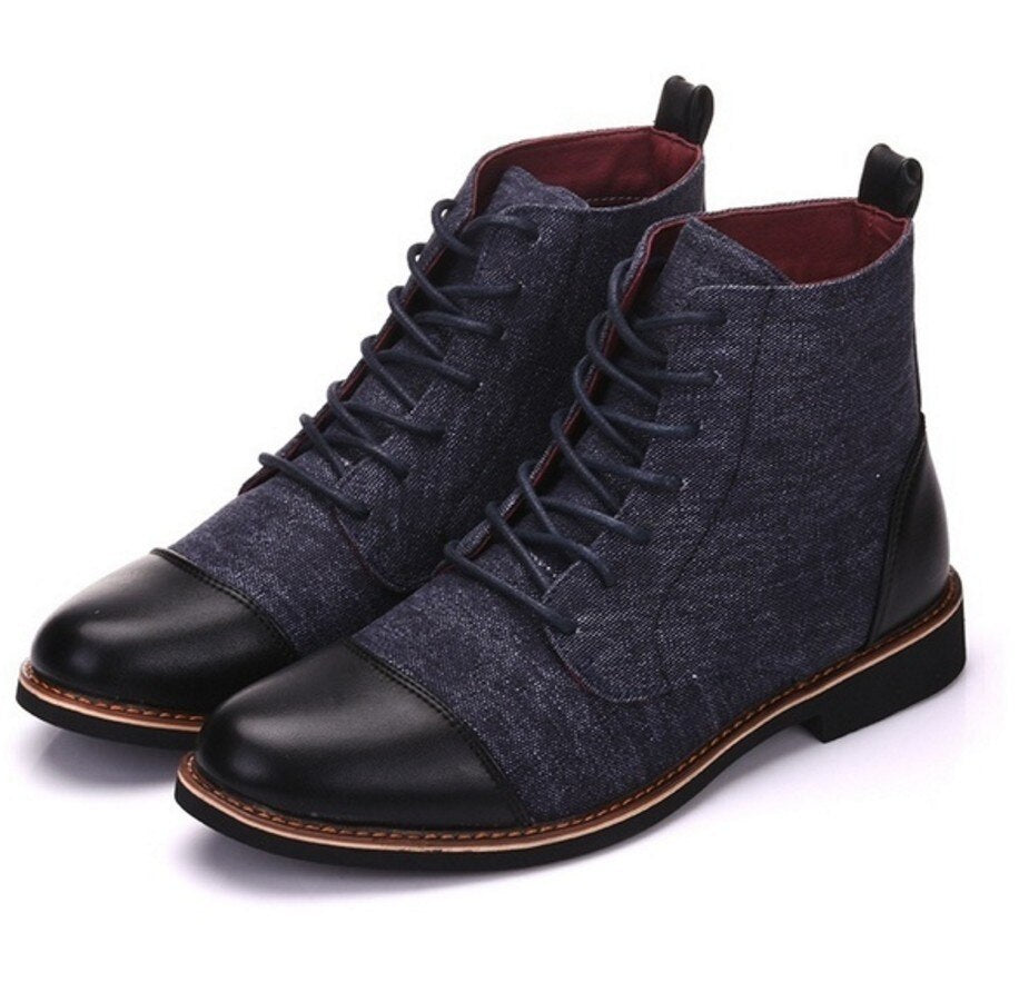 Men's Oxford Lace Up Ankle Boots