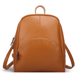 PU Leather Solid Color Large Casual Ladies Backpack