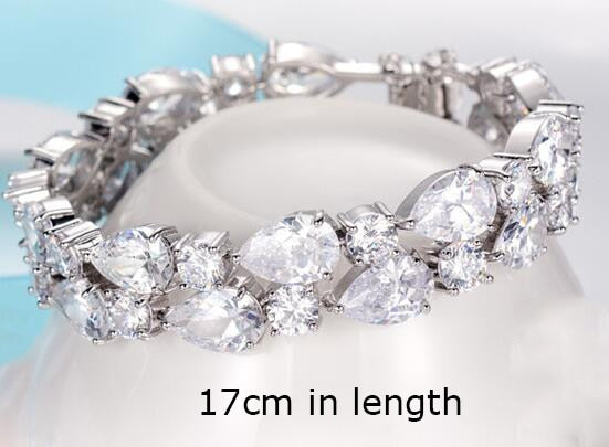 Multicolor Cubic Zircon Bangle Crystal Bracelet