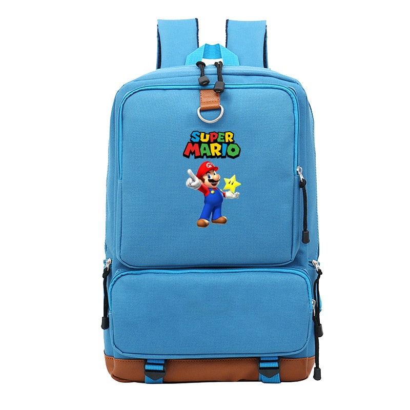 Super Mario Brothers backpack Women Men Canvas Backpack School Bag for Teens Students Travel Rucksack Laptop Backpack