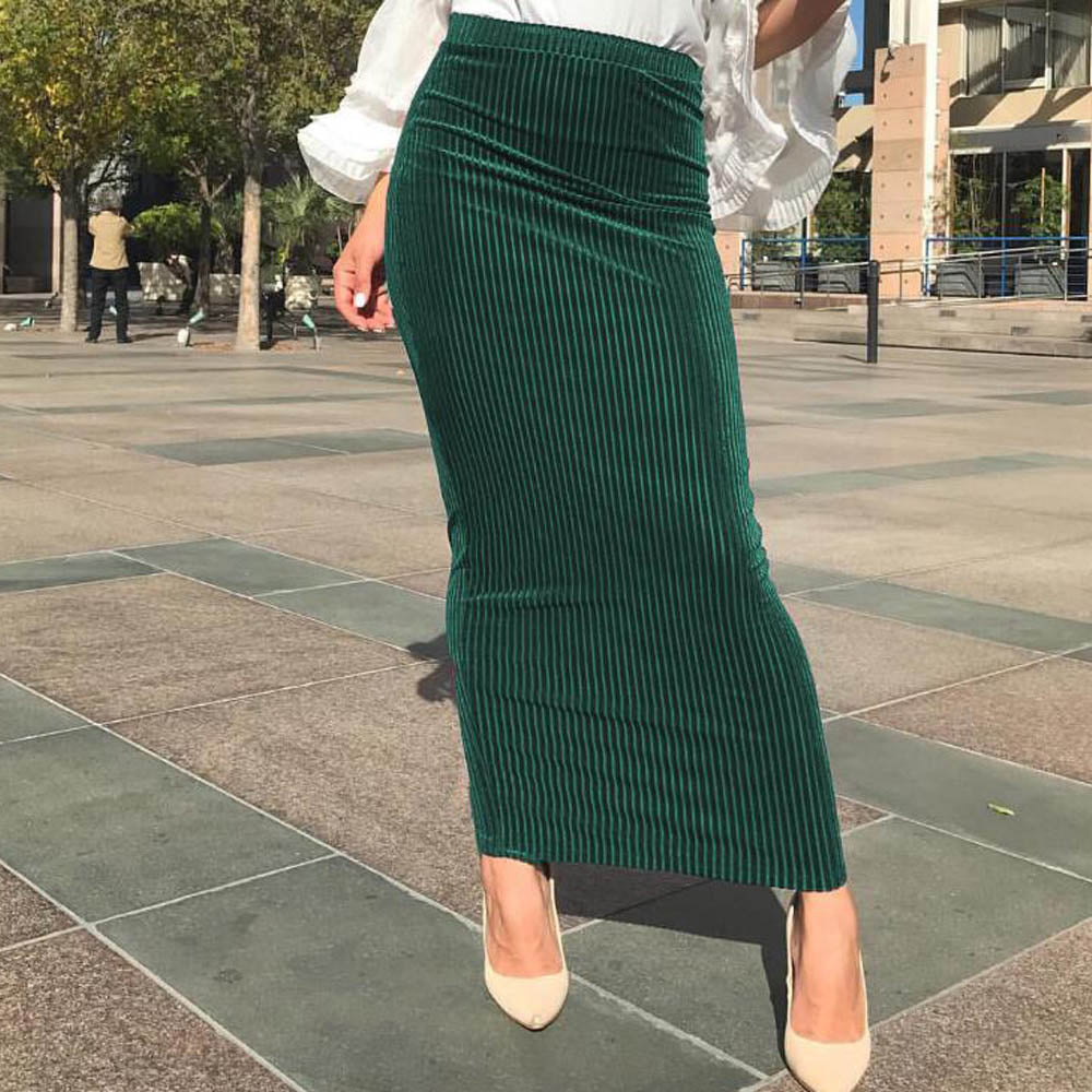 Bodycon Ankle-Length Pencil Maxi Skirt