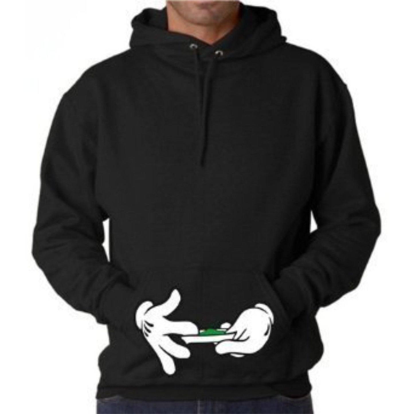 Hands Rolling Joint Men's Graphic Hoodie Sweatshirt