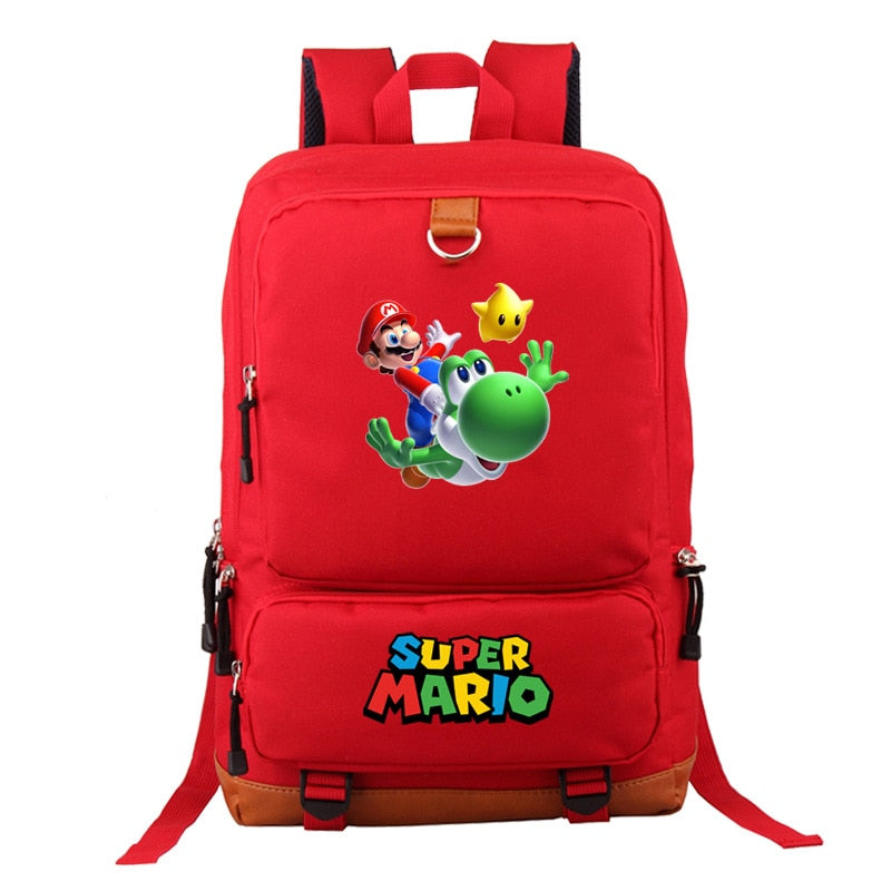 Super Mario Brothers backpack Women Men Canvas Backpack School Bag for Teens Students Travel Rucksack Laptop Backpack