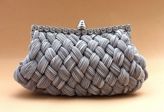 Silk Weave Evening Clutch Purse