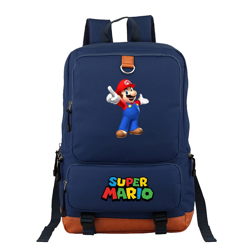 Super Mario Brothers backpack Women Men Canvas Backpack School Bag for Teens Students Travel Rucksack Laptop Backpack