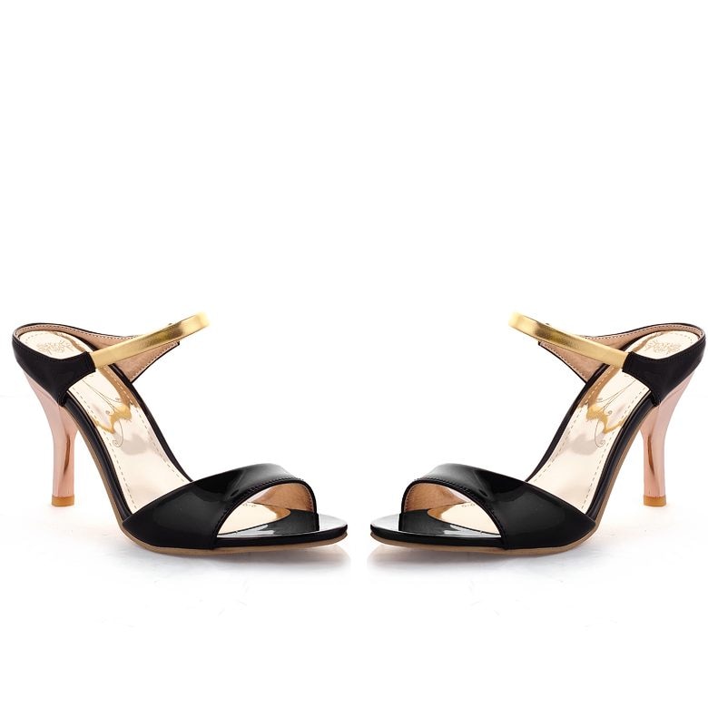 Gold Ankle Strap High Heel Gladiator Open Toe Platform Sandal Pumps