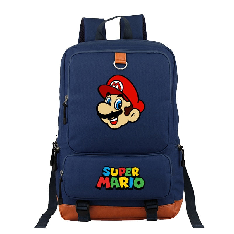 Super Mario Brothers backpack Women Men Canvas Backpack School Bag for Teens Students Travel Rucksack Laptop Backpack