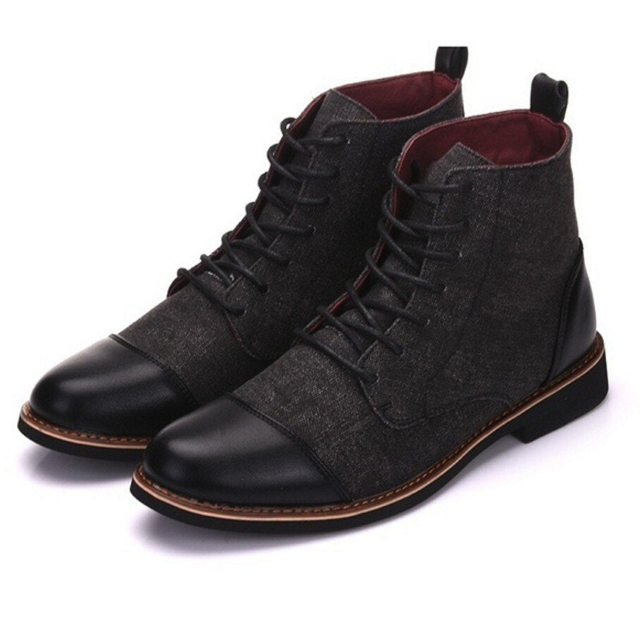 Men's Oxford Lace Up Ankle Boots