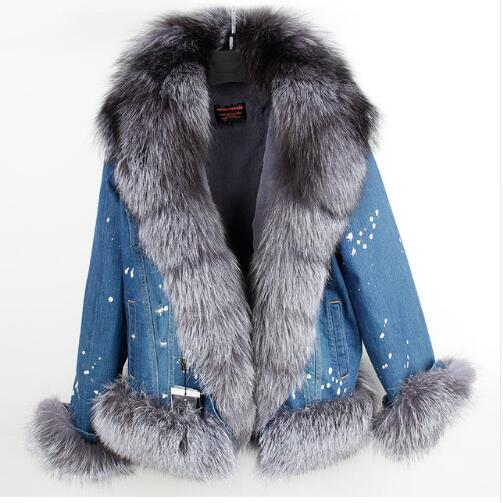 Fox Fur Jean Jacket