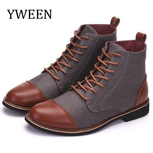 Men's Oxford Lace Up Ankle Boots