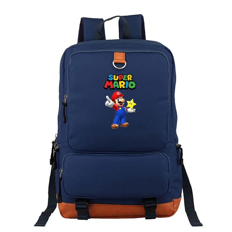 Super Mario Brothers backpack Women Men Canvas Backpack School Bag for Teens Students Travel Rucksack Laptop Backpack