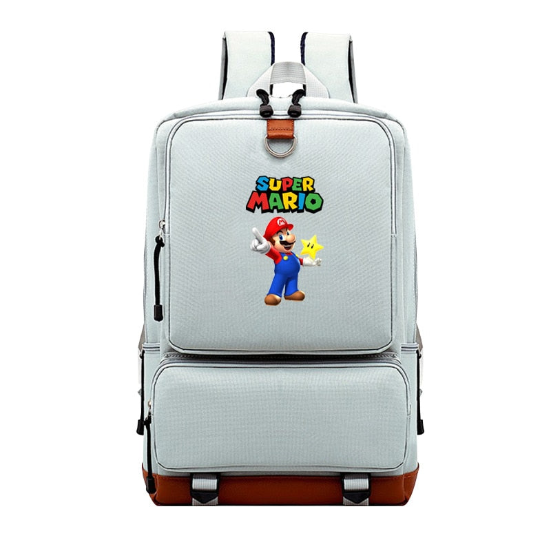 Super Mario Brothers backpack Women Men Canvas Backpack School Bag for Teens Students Travel Rucksack Laptop Backpack