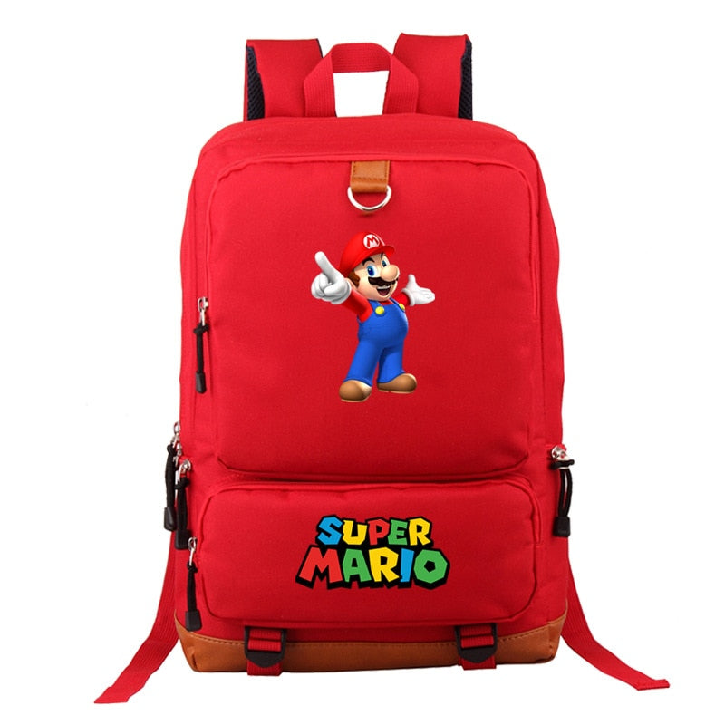 Super Mario Brothers backpack Women Men Canvas Backpack School Bag for Teens Students Travel Rucksack Laptop Backpack