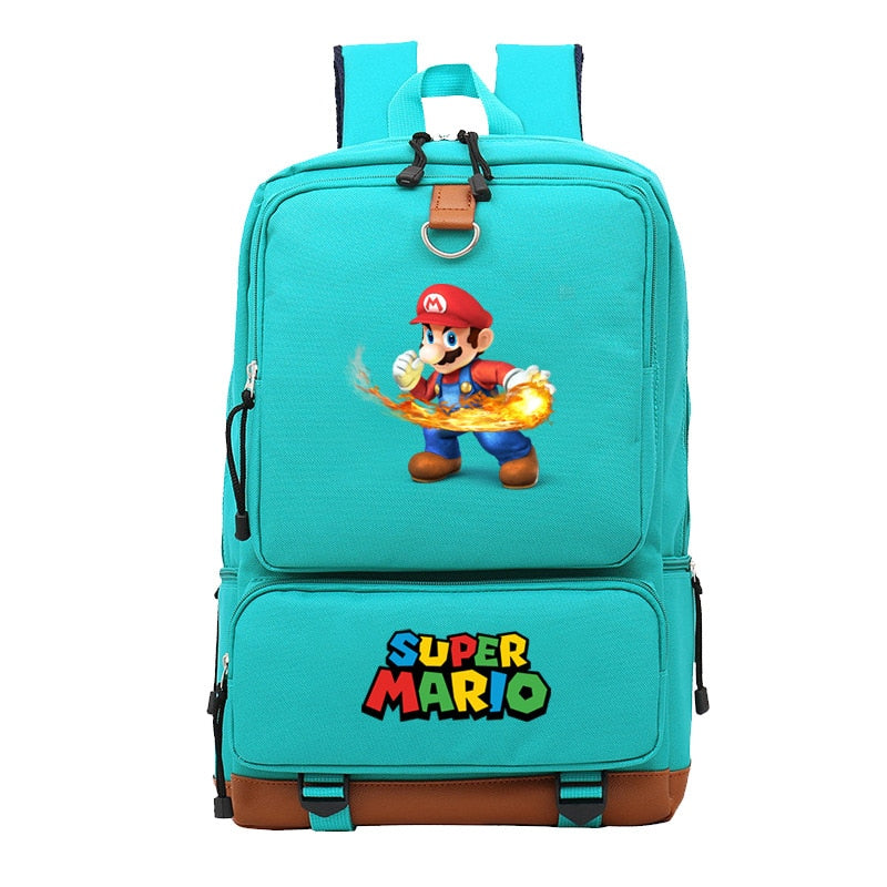 Super Mario Brothers backpack Women Men Canvas Backpack School Bag for Teens Students Travel Rucksack Laptop Backpack