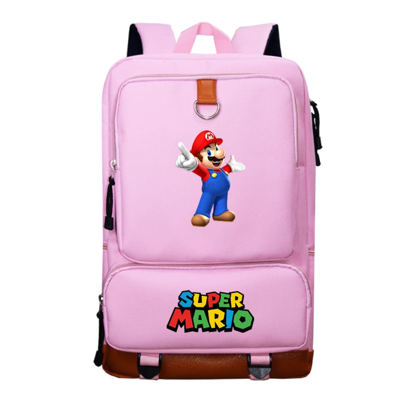 Super Mario Brothers backpack Women Men Canvas Backpack School Bag for Teens Students Travel Rucksack Laptop Backpack