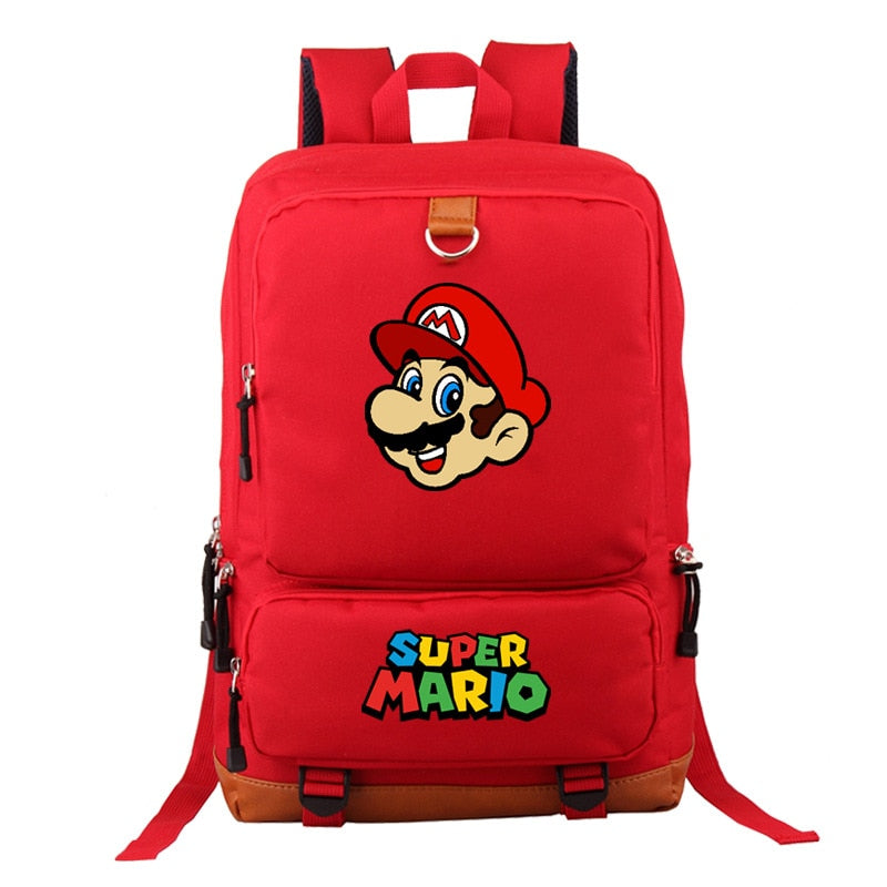 Super Mario Brothers backpack Women Men Canvas Backpack School Bag for Teens Students Travel Rucksack Laptop Backpack